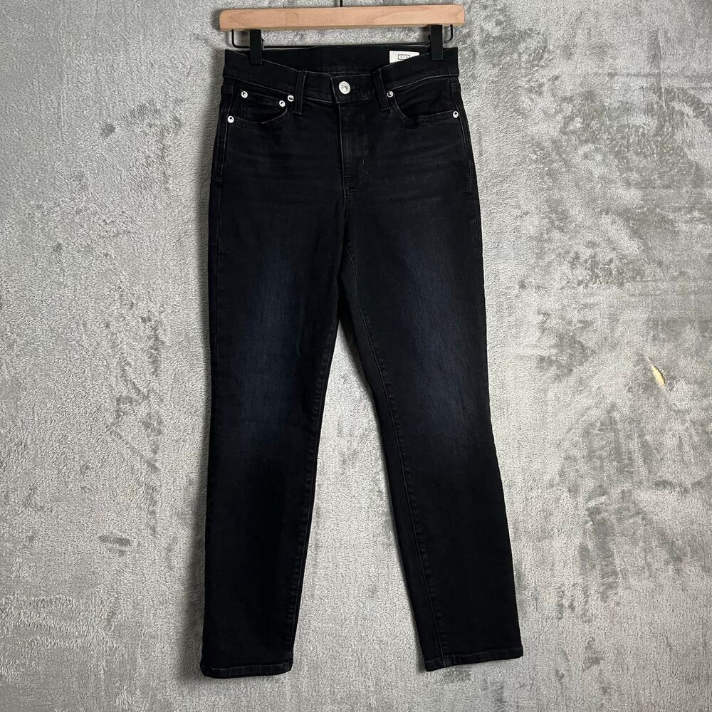AYR Slim Straight Jeans Nox Black Wash Size 25 Classic Minimalist Preppy Cotton - Picture 1 of 6